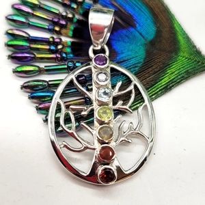Sterling silver tree of life pendant